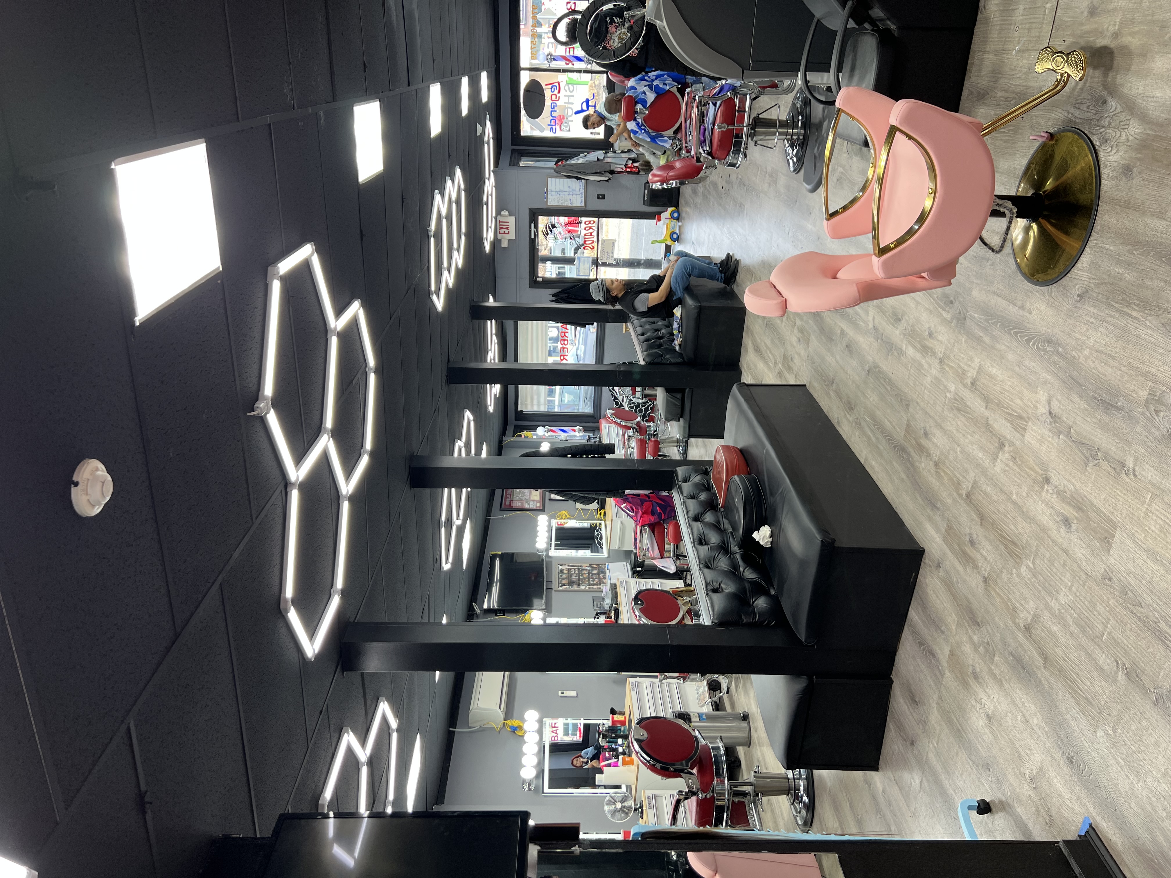 Barber shop interior view 1